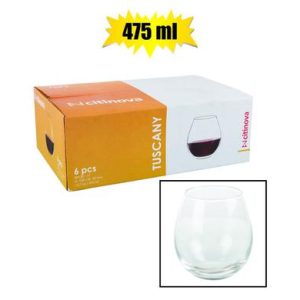 TUMBLER GLASS WINE STEMLESS 475ML