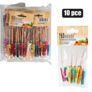 TOOTHPICKS FANCY UMBRELLA 10PC HILLHOUSE