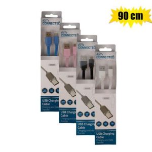 USB CABLE TYPE C 0.5 AMP FLAT 90cm