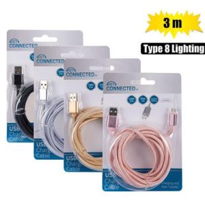 USB CABLE LIGHTNING 1.5 AMP- 3m