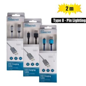 USB CABLE LIGHTNING 3.0 AMP 2m