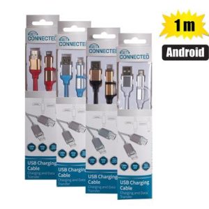 USB CABLE CHARGER ANDROID/LIGHTNING 1m
