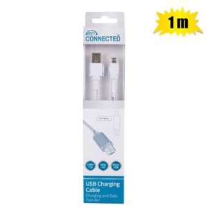 USB CABLE MICRO USB 1.0 AMP TAPE 1m