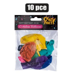 BALLOONS HELIUM 10PC MIX COL-B/DAY F-01