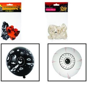 BALLOONS HELIUM 6PC HALLOWEEN F-01