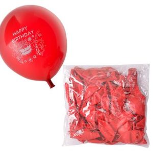 BALLOONS HELIUM 1PC RED PRINT F-01