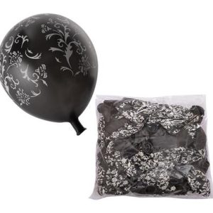 BALLOONS HELIUM 1PC DESIGN BLACK F-01