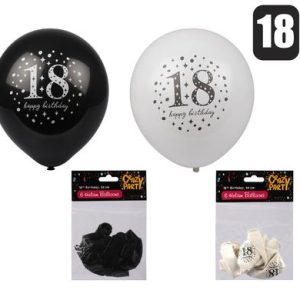 BALLOONS HELIUM 6PC MILESTONE 18 F-01
