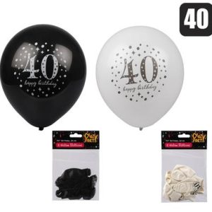 BALLOONS HELIUM 6PC MILESTONE 40 F-01