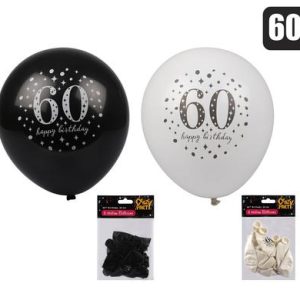 BALLOONS HELIUM 6PC MILESTONE 60 F-01