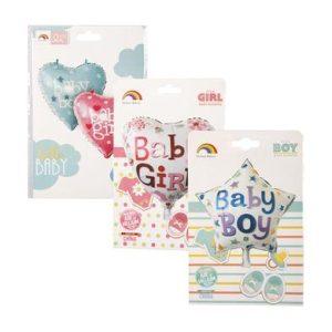 BALLOONS HELIUM FOIL 1PC BABY ASTD F-02
