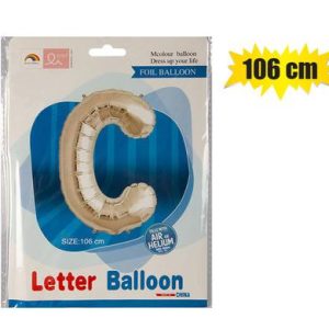 BALLOONS HELIUM FOIL SILVER C 106cm F-04