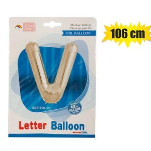 BALLOONS HELIUM FOIL SILVER V 106cm F-04