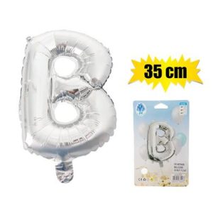 BALLOONS FOIL SILVER B 35cm