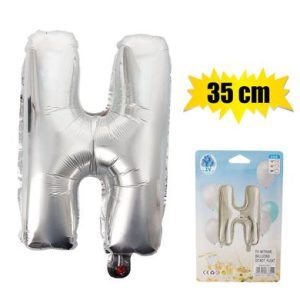 BALLOONS FOIL SILVER H 35cm