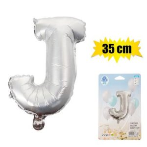 BALLOONS FOIL SILVER J 35cm