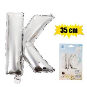 BALLOONS FOIL SILVER K 35cm
