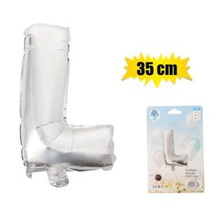 BALLOONS FOIL SILVER L 35cm