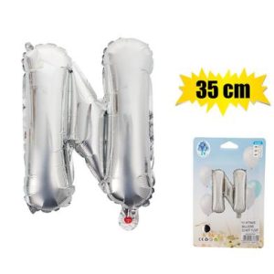 BALLOONS FOIL SILVER N 35cm