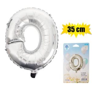 BALLOONS FOIL SILVER O 35cm