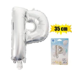BALLOONS FOIL SILVER P 35cm