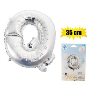 BALLOONS FOIL SILVER Q 35cm