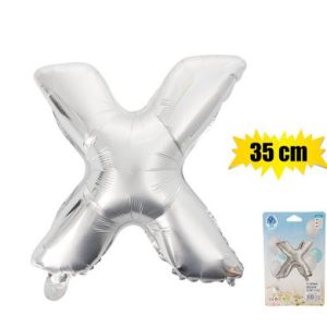 BALLOONS FOIL SILVER X 35cm