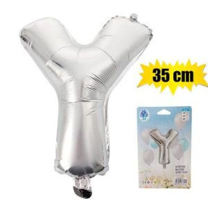BALLOONS FOIL SILVER Y 35cm