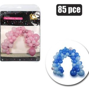 BALLOON ARCH DECOR PACK PINK/BLUE 85pc