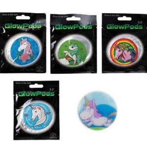 GLOW STICK UNICORN GLOW POD 1PC 5 ASSTD