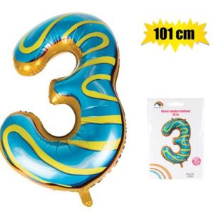 BALLOON HELIUM FOIL DONUT 3 101cm F-04