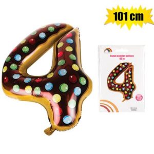 BALLOON HELIUM FOIL DONUT 4 101cm F-04