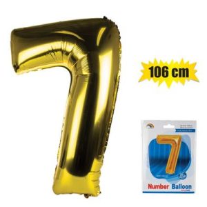 BALLOON HELIUM FOIL GOLD 7 106cm F-04