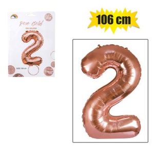 BALLOON HELIUM FOIL ROSE G 2 106cm F-04