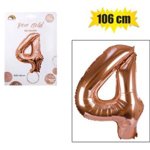 BALLOON HELIUM FOIL ROSE G 4 106cm F-04