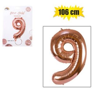 BALLOON HELIUM FOIL ROSE G 9 106cm F-04