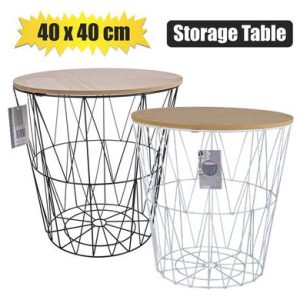 FURNITURE MTL/MDF STORAGE TABLE 40x40cm