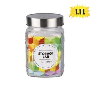 STORAGE-JAR GLS SQUARE 10X15CM 1.1L