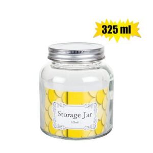 STORAGE-JAR GLS CLEAR 8.5x10cm 325ml