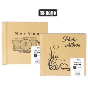 PHOTO ALBUM 18 PG BLACK ASSTD