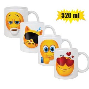 MUG DAILY STRAIGHT ICON 320ML ASSTD