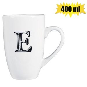 MUG DAILY TALL LETTER E,400ml