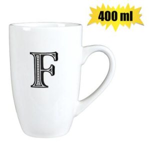 MUG DAILY TALL LETTER F,400ml