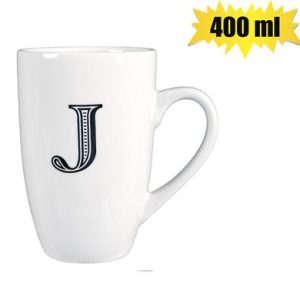 MUG DAILY TALL LETTER J,400ml