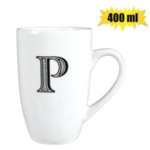 MUG DAILY TALL LETTER P,400ml
