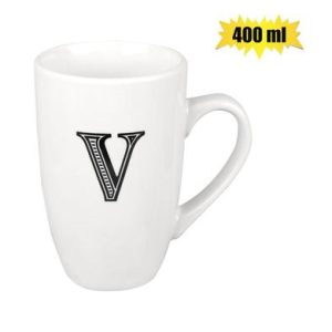 MUG DAILY TALL LETTER V,400ml