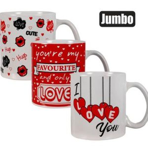 MUG OCCASIONS LOVE JUMBO 2-ASSTD