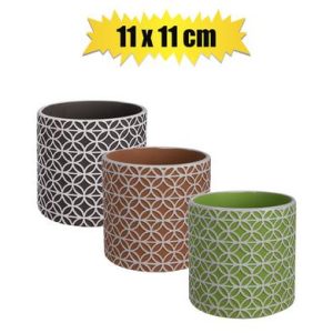 PLANTER CEMENT CIRCLES 11x11cm ASSTD