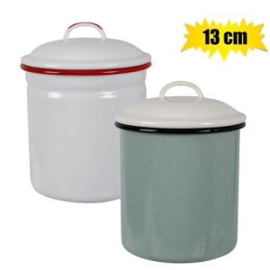 CANNISTER ENAMEL 13cm