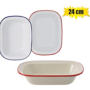 PIE DISH ENAMEL 24cm OBLONG